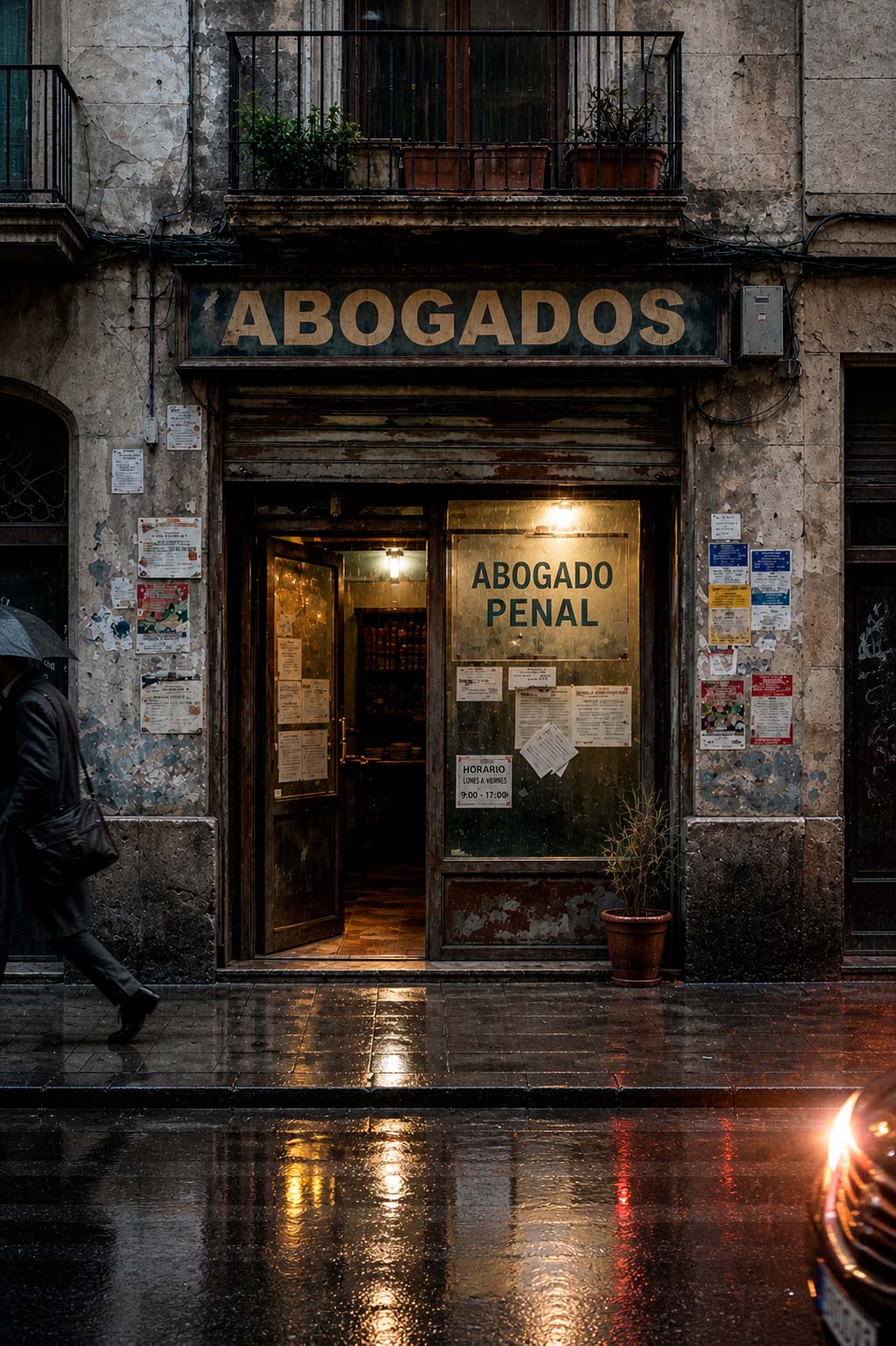 Abogada reunida con un cliente en un despacho